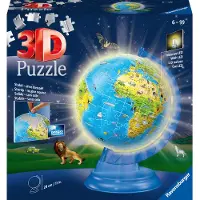 Ravensburger 3D Pussel - 188 Delar - Barnens Globe Natt - - One Size - Pussel