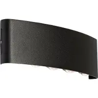 QAZQA Utomhusvägglampa svart inkl LED 10-ljus IP54 - Silly