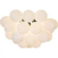 QAZQA Smart taklampa svart med opalglas 6-ljus inkl. Zigbee G9 - Uvas