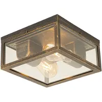 QAZQA Vintage taklampa antik guld IP44 2-ljus - Charlois
