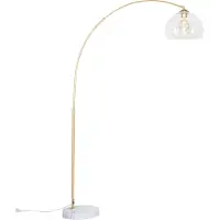 QAZQA Modern båglampa mässing med klart glas - Arc