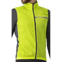 Castelli Squadra Stretch Vest - Cykelväst Herr Electric Lime / Dark Gray XL