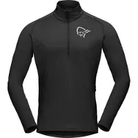 Norrøna - MTB-kläder - Fjørå Equaliser Long Sleeve Zip Top M's Caviar för UnisexUll - Storlek M - Svart