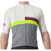 Castelli A Blocco Short Sleeve Jersey White Grey, Size XL