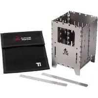Bushcraft Essentials Bushbox XL Titanium, foldable stove