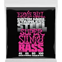 Ernie Ball Super Slinky basgitarrstrngar i rostfritt stl 45-100 Gauge (P02844)