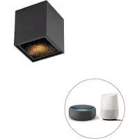 QAZQA Smart designspotlight svart inkl. WiFi GU10 - Qubo Honey