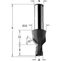 Cmt Borr för trä ; S=10x25 mm; D=10x15 mm