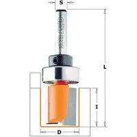 Cmt Rak notfräs ; S=1/4''; D=15,8 mm; med kullager