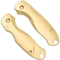 Flytanium Spyderco Para 3 Scales, Lotus Brass