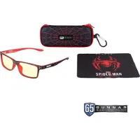 Gunnar Optiks CRU-11913, Unisex, Rektangel, Onyx, Röd, Nylon, Bärnsten, 5,5 cm
