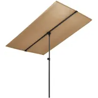 vidaXL Trädgårdsparasoll med aluminiumstång 180x110 cm taupe