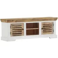 vidaXL Tv-bänk 110x30x40 cm massivt mangoträ