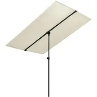 vidaXL Trädgårdsparasoll med aluminiumstång, 180x130 cm, Sand
