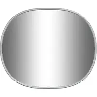 vidaXL Väggspegel silver 30x25 cm
