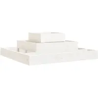 Super Merchant Vidaxl Blomkruka, Vit, 80X80X27 Cm, Massivt Furuved