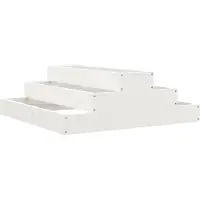 vidaXL Odlingslåda vit 80x80x27 cm massiv furu