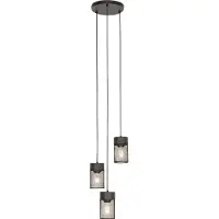 QAZQA Industriell pendellampa svart 3-ljus - Jim
