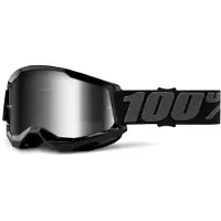 100% Strata 2 Mirror Goggles svart 2022 Goggles