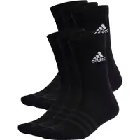 Adidas Strumpor Cushioned Crew 6-pack - Svart/vit, storlek 34-36