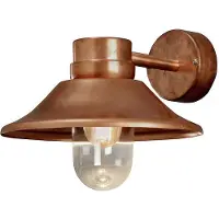 Konstsmide - Vägglykta Vega höjd 26,5 cm - Koppar - Fasadbelysning - Från Homeroom