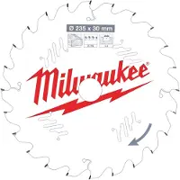 Milwaukee Sågklinga för trä 4932471305; 235x30x2,4 mm; Z24; 15°