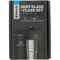 Stanley Adventure Shot + Flask Gift Set - Matt Svart