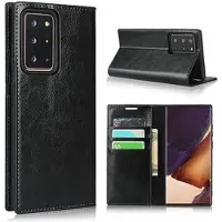 Mtp Products Samsung Galaxy Note20 Ultra Läder Plånboksfodral med Stativ - Svart