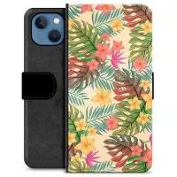 Mtp Products iPhone 13 Premium Plånboksfodral - Rosa Blommor