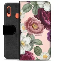 Mtp Products Samsung Galaxy A20e Premium Plånboksfodral - Romantiska Blommor