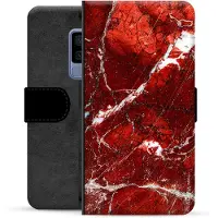 Mtp Products Samsung Galaxy S9+ Premium Plånboksfodral - Räd Marmor