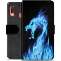 Mtp Products Samsung Galaxy A20e Premium Plånboksfodral - Blå Elddrake