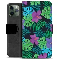 Mtp Products iPhone 11 Pro Premium Plånboksfodral - Tropiska Blommor