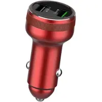 Mtp Products Dubbel USB Warp Billaddare GX739 - 65W - Röd