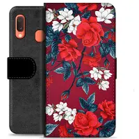Mtp Products Samsung Galaxy A20e Premium Plånboksfodral - Vintage Blommor