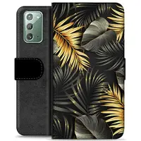 Mtp Products Samsung Galaxy Note20 Premium Plånboksfodral - Gyllene Löv