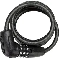 ABUS 4508C, Wirelås, Svart, Stål, 3-siffrig kombination, 8 mm