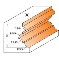 Cmt Profilfräs ; S=1/2''; D=38 mm