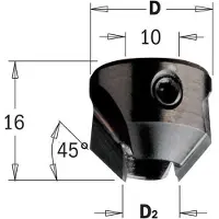 Cmt Konisk försänkare 315.220.12; 22 mm; D2=11-12 mm