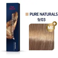Wella Koleston Perfect Me+ Pure Naturals Permanent Hair Colour Cream, No. 9/03 Light Blonde Natural Gold, 60ml