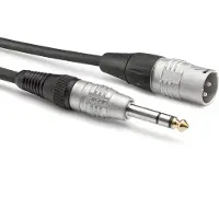 Sommer cable HBP-XM6S-0600 Audio Adapterkabel [1x XLR-stik 3-polig - 1x Jackstik 6,3 mm (mono)] 6,00 m Sort