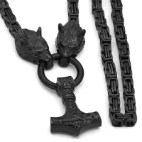 Varia Design Black Wolves halsband