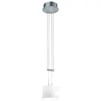 BANKAMP Pendellampa Grazia, dimbar, Vitt / opal, Vardagsrum / matsal, Glas, Modern