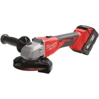 Milwaukee Vinkelslip 125 mm med väska, laddare och 2 batterier M18 BLSAG125X-402X 4933492644