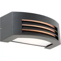 QAZQA Modern vägglampa antracit IP44 - Hurricane 1