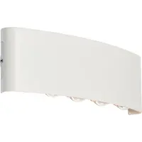 QAZQA Utomhusvägglampa vit inkl LED 10-ljus IP54 - Silly