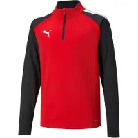 Puma Träningströja teamLIGA 1/4 Blixtlås - Röd/Svart Barn, storlek 140 cm