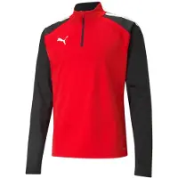 Puma Sport sweatshirt 'Team Liga' mörkröd / svart / vit