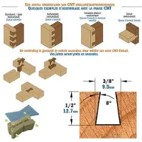 Cmt Grad- / sinkfräs ; S=1/4''; D=9,5 mm
