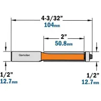Cmt Skär routerbit ; S=1/2''; D=12,7 mm